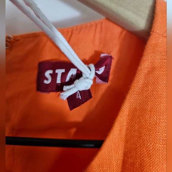Staud | Matteo Orange Cutout Midi Dress NWT - Picture 10 of 10